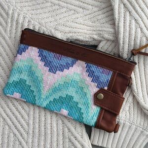 Nena & Co. Moon Huipil clutch wristlet